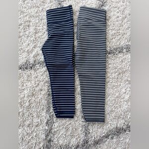 GAP Navy and Gray Striped  Leggings
